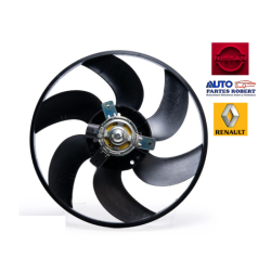 MOTOR VENTILADOR PLATINA NISSAN CLIO RENAULT SIN AIRE ACONDICIONADO 6 ASPAS 12 VOLTS  OEM. 9212000QAA