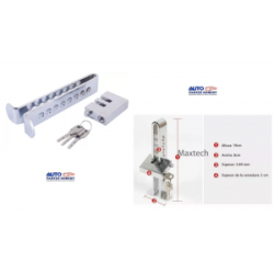 SEGURO ANTIRROBO PARA PEDAL UNIVERSAL CON CANDADO CROMADO  OEM.