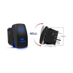 SWITCH TECLA SPOT LIGHTS ON-OFF 12 VOLTS  20 AMPERES 24 VOLTS 10 AMPERES AUTOMOTOR BARCO TRACTO CAMION AUTOBUS JEEP USO RUDO  OE