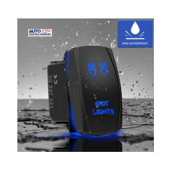SWITCH TECLA SPOT LIGHTS ON-OFF 12 VOLTS  20 AMPERES 24 VOLTS 10 AMPERES AUTOMOTOR BARCO TRACTO CAMION AUTOBUS JEEP USO RUDO  OE