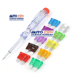 PROBADOR DE CORRIENTE CON FUSIBLES 12V UNIVERSAL   OEM.