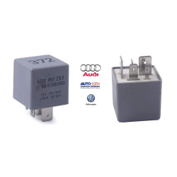 RELEVADOR 372 AUDI A4 S4 A6 A8 ALLROAD QUATTRO VW PASSAT 5 TERMINALES  12 VOLTS 40 AMPERES OEM. 4D0 951 253   89 9309 000