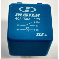RELEVADOR 5-TERMINALES UNIVERSAL REFORZADO 40A 60A 12V AZUL OEM.