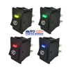 SWITCH TECLA CON PILOTO VERDE ON OFF 12V 4 TERMINALES IDEAL PARA NISSAN URVAN  TAMAÑO EXACTO PARA EL TABLERO 38.5 X 21mm OEM. AS
