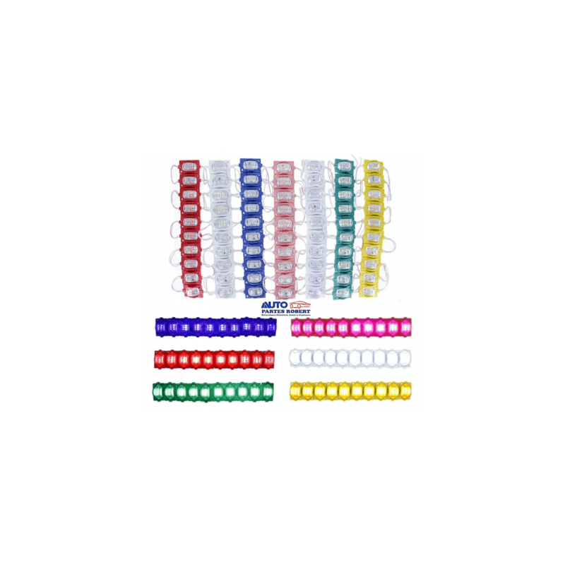 TIRA LED MODULO TIPO LUPA 3 FOCOS COLOR AMARILLO 1 PIEZA OEM.