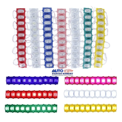 TIRA LED MODULO TIPO LUPA 3 FOCOS COLOR AMARILLO 1 PIEZA OEM.