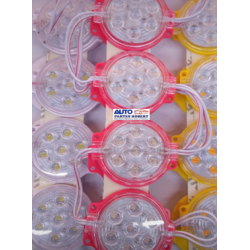 TIRA LED TIPO CHIP REDONDA 7 LED COLOR AMARILLO OEM.